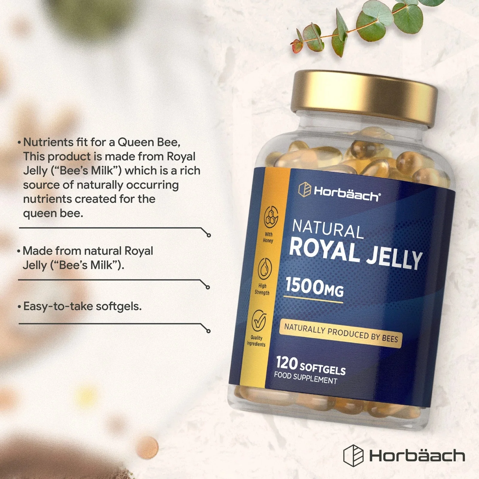 Royal Jelly 1500 mg | 120 Softgels - Image 2