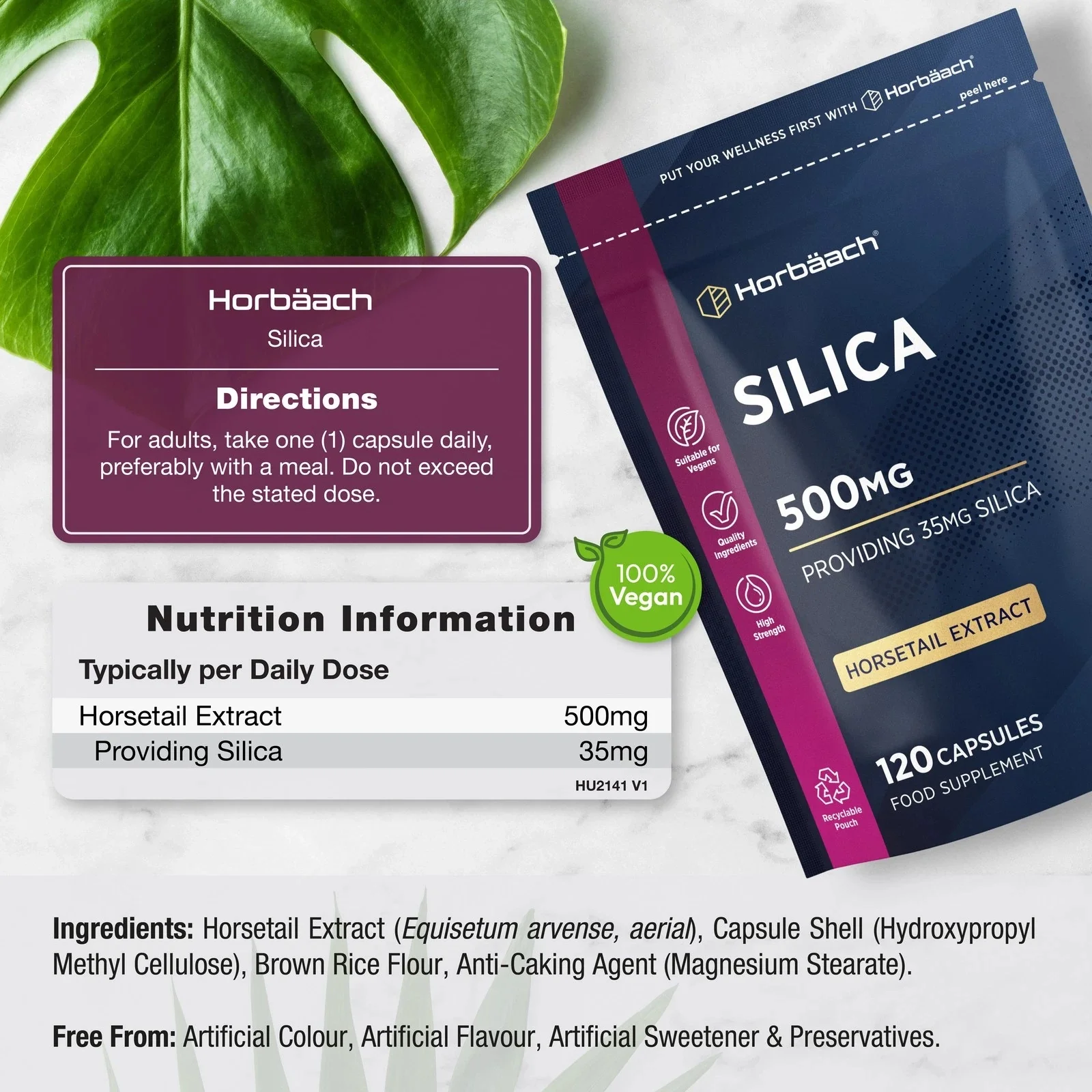 Silica Complex 500 mg | 120 Capsules - Image 3