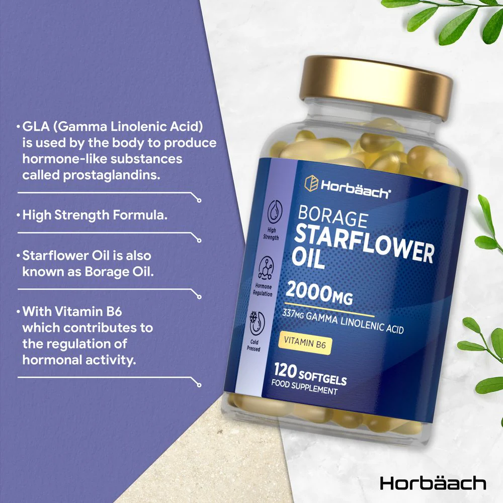 Starflower Oil 2000 mg | 120 Softgels - Image 2
