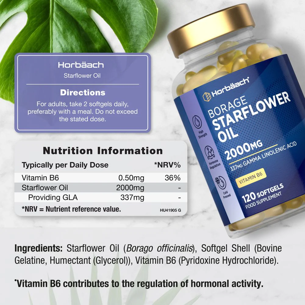 Starflower Oil 2000 mg | 120 Softgels - Image 3