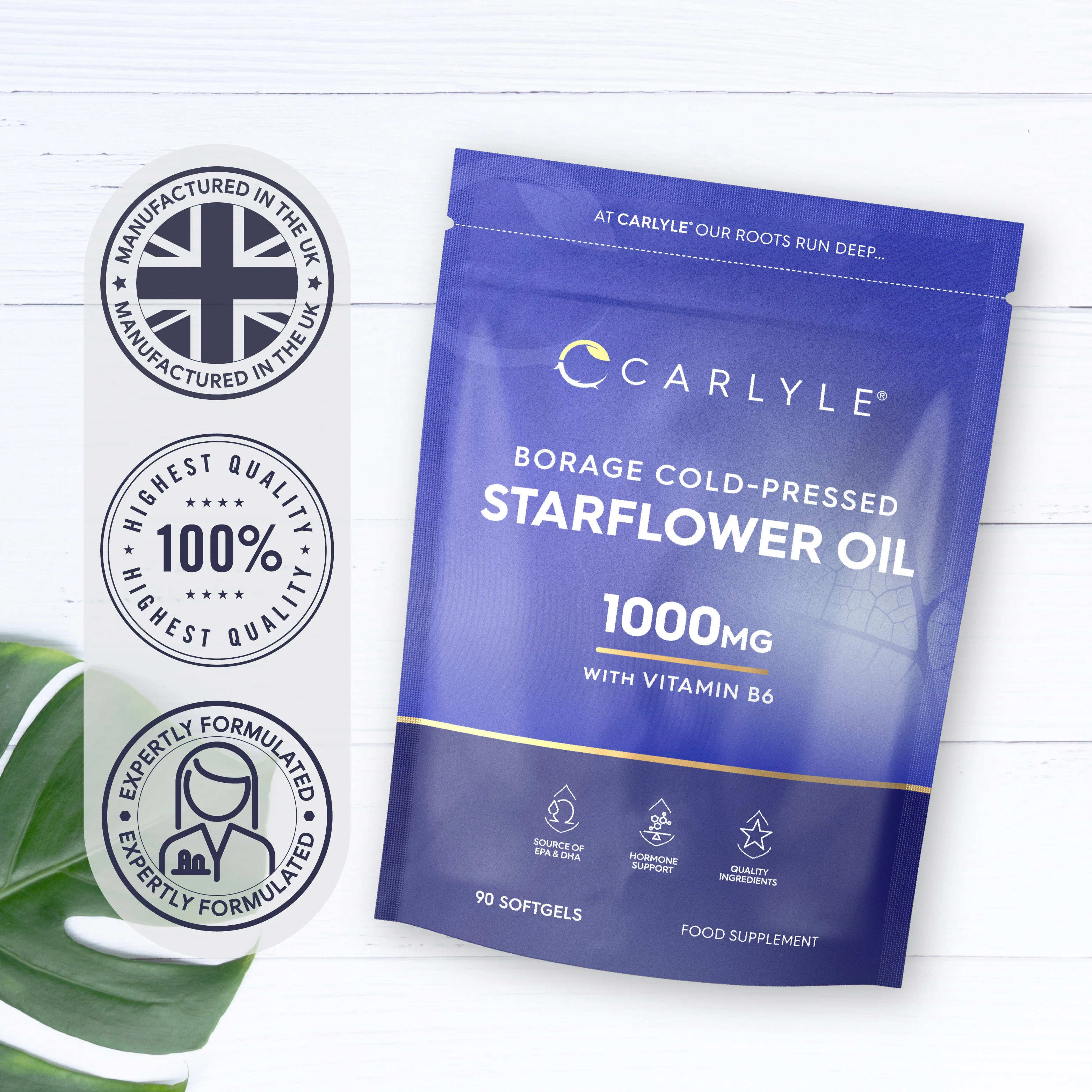 Starflower Oil with Vitamin B6 1000 mg | 90 Softgels - Image 6