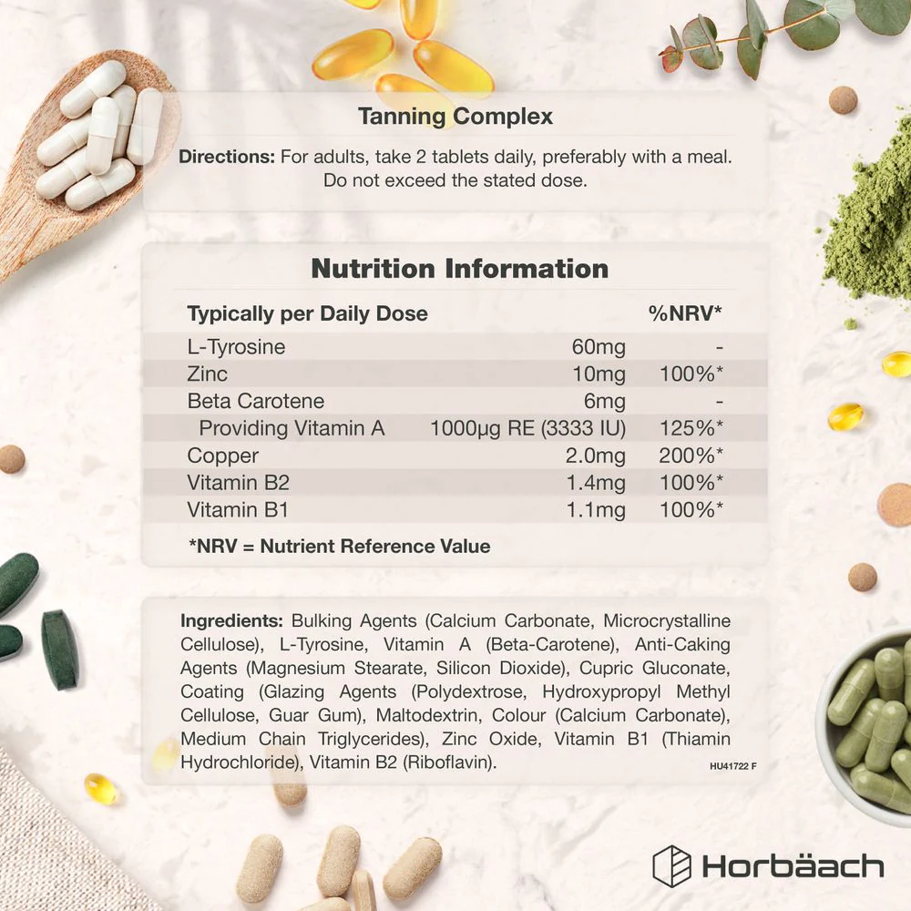 Tanning Complex with Beta Carotene | 120 Tablets - Image 3