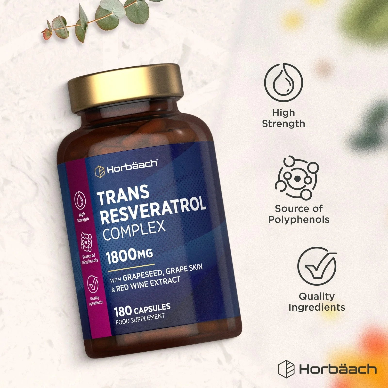 Trans Resveratrol Complex 1800 mg | 180 Capsules - Image 5
