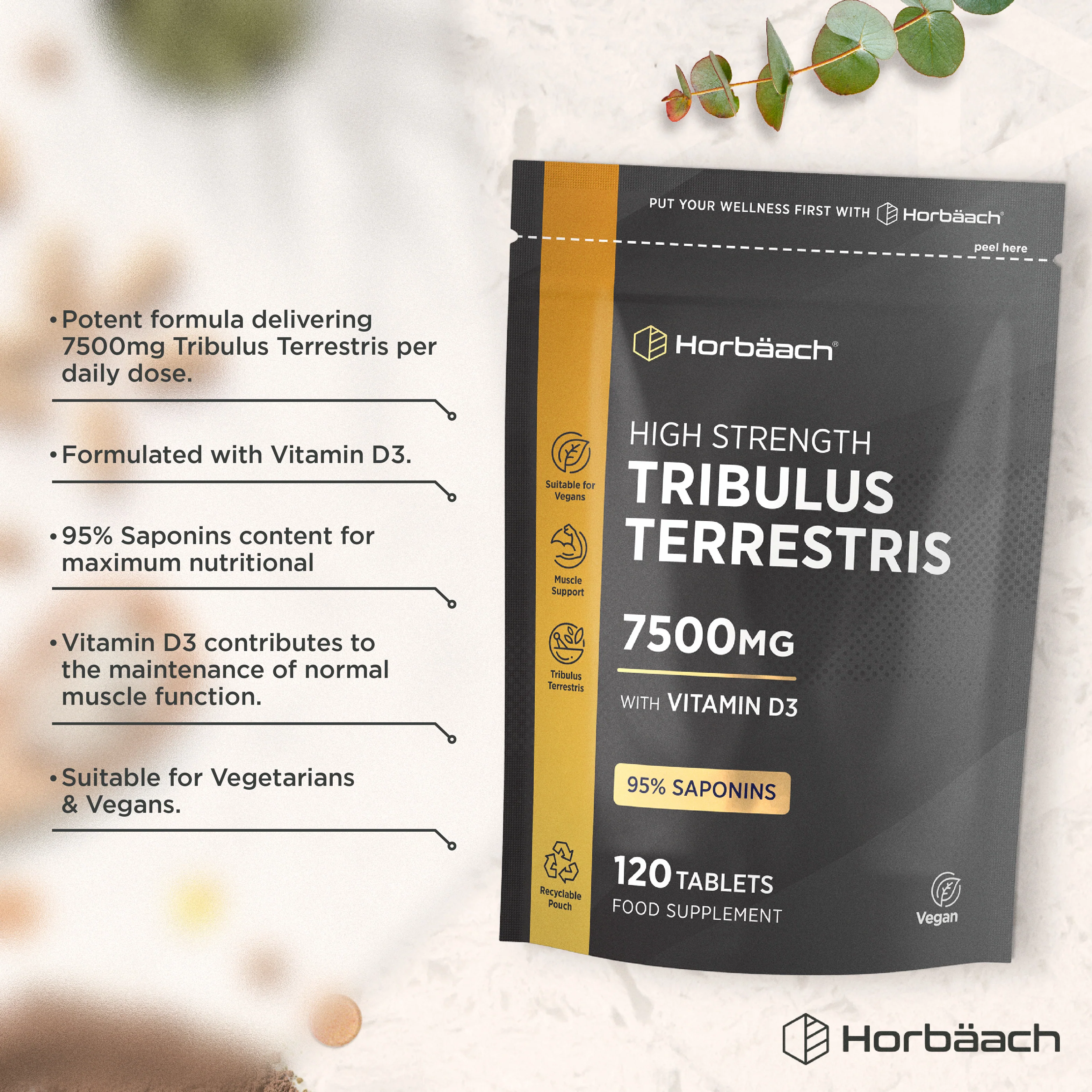 Tribulus Terrestris 7500 mg | 120 Tablets - Image 2