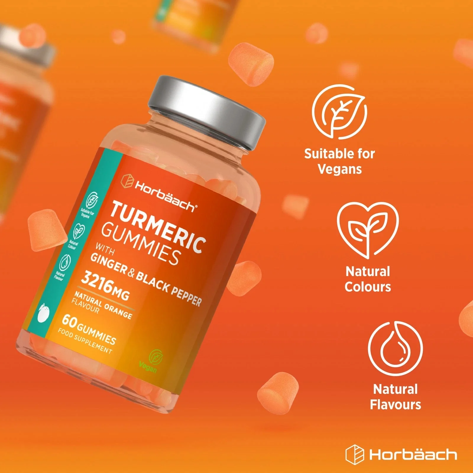 Turmeric with Ginger and Black Pepper 3126 mg | 60 Gummies - Image 5