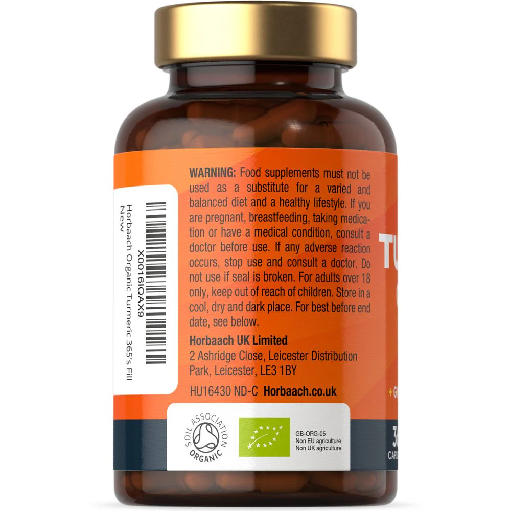 Turmeric Complex with Ginger, Black Pepper 2160 mg | Organic | 365 Capsules - Image 5