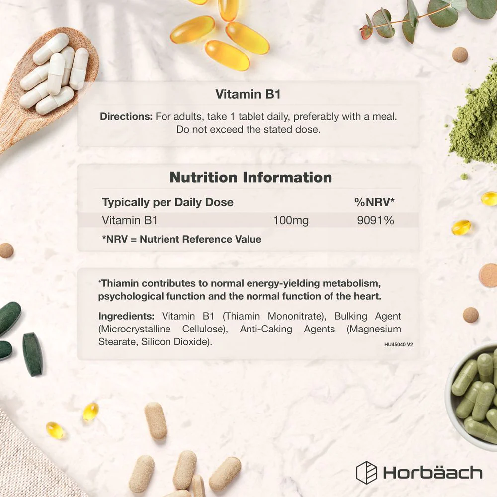 Vitamin B1 Thiamine 100 mg | 120 Tablets - Image 3