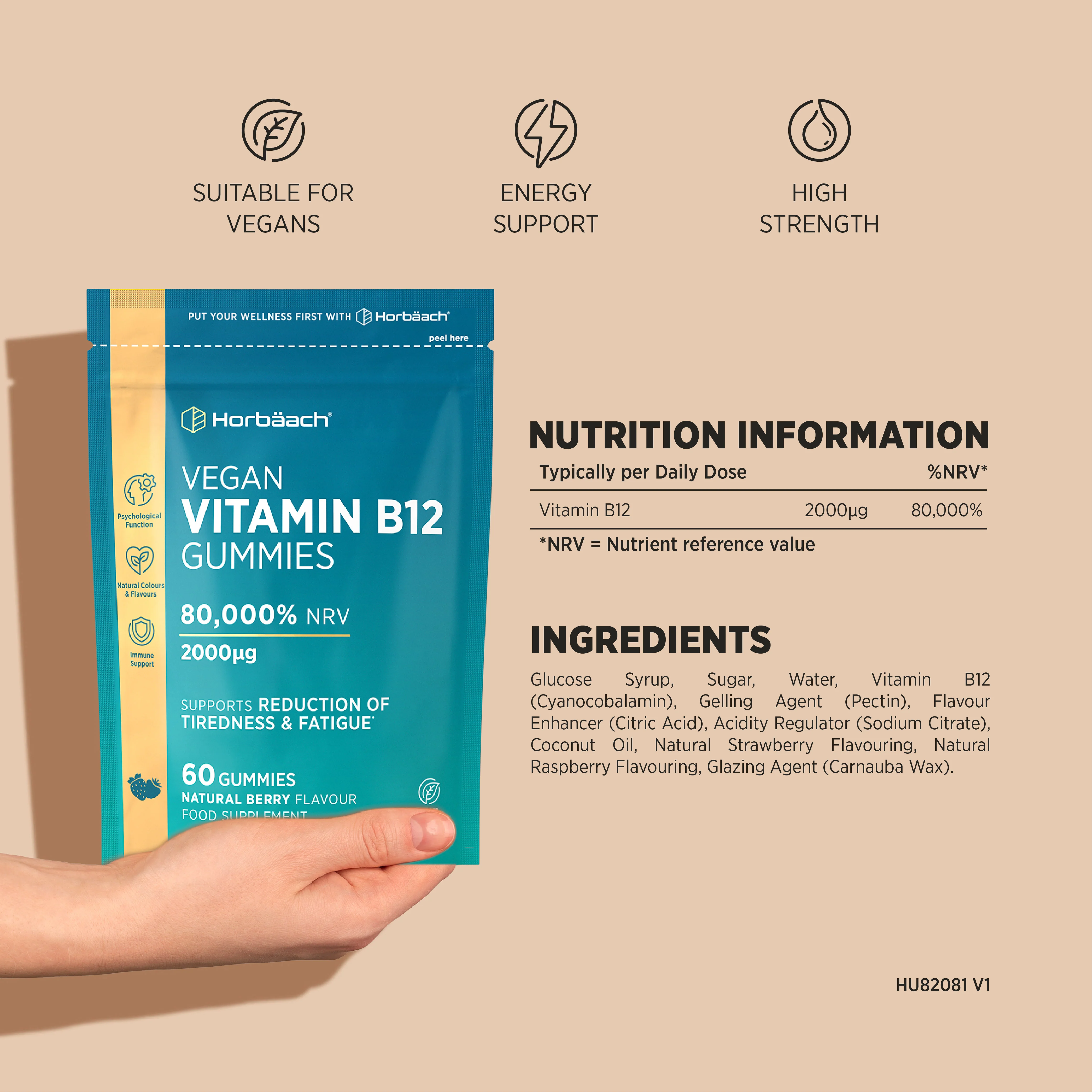 Vitamin B12 2000mcg | 60 Gummies - Image 3