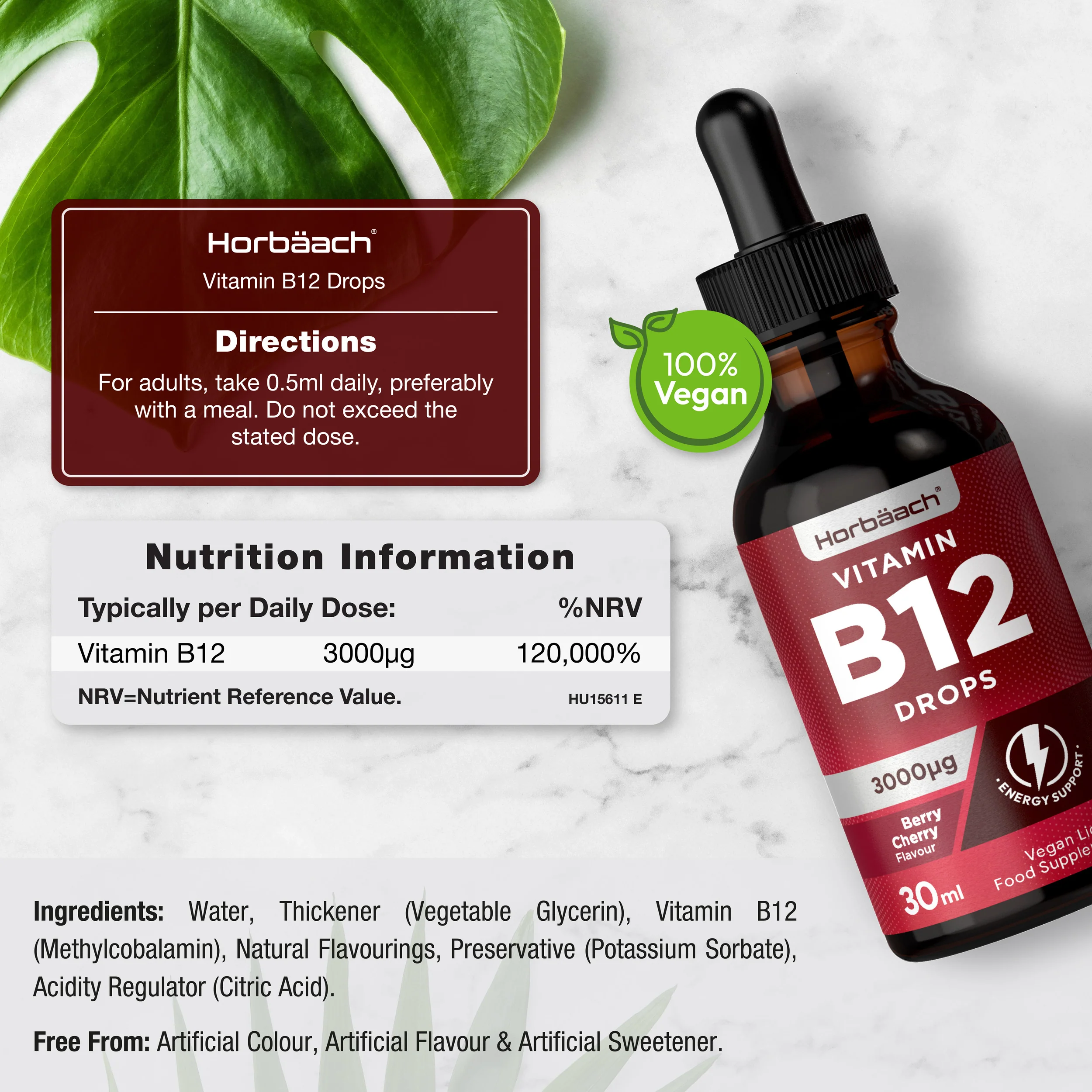 Vitamin B12 Drops 3000 mcg | 30 ml - Image 3