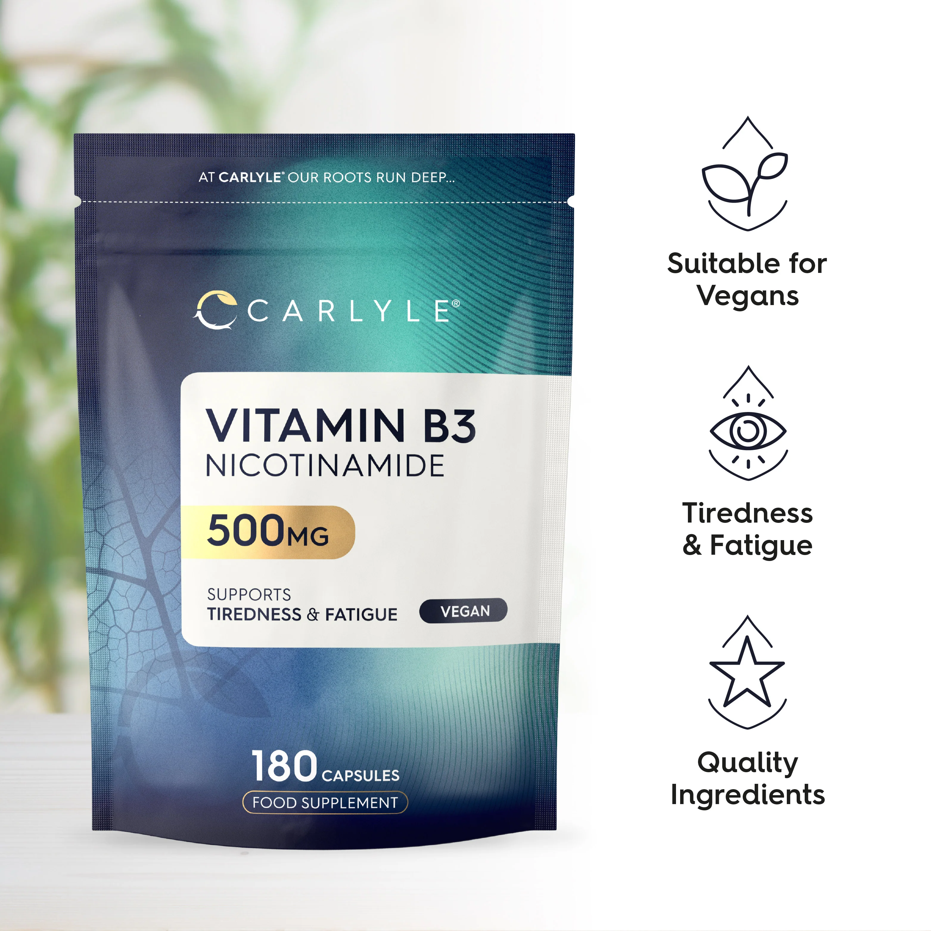 Vitamin B3 Niacin 500 mg | 180 Capsules - Image 4