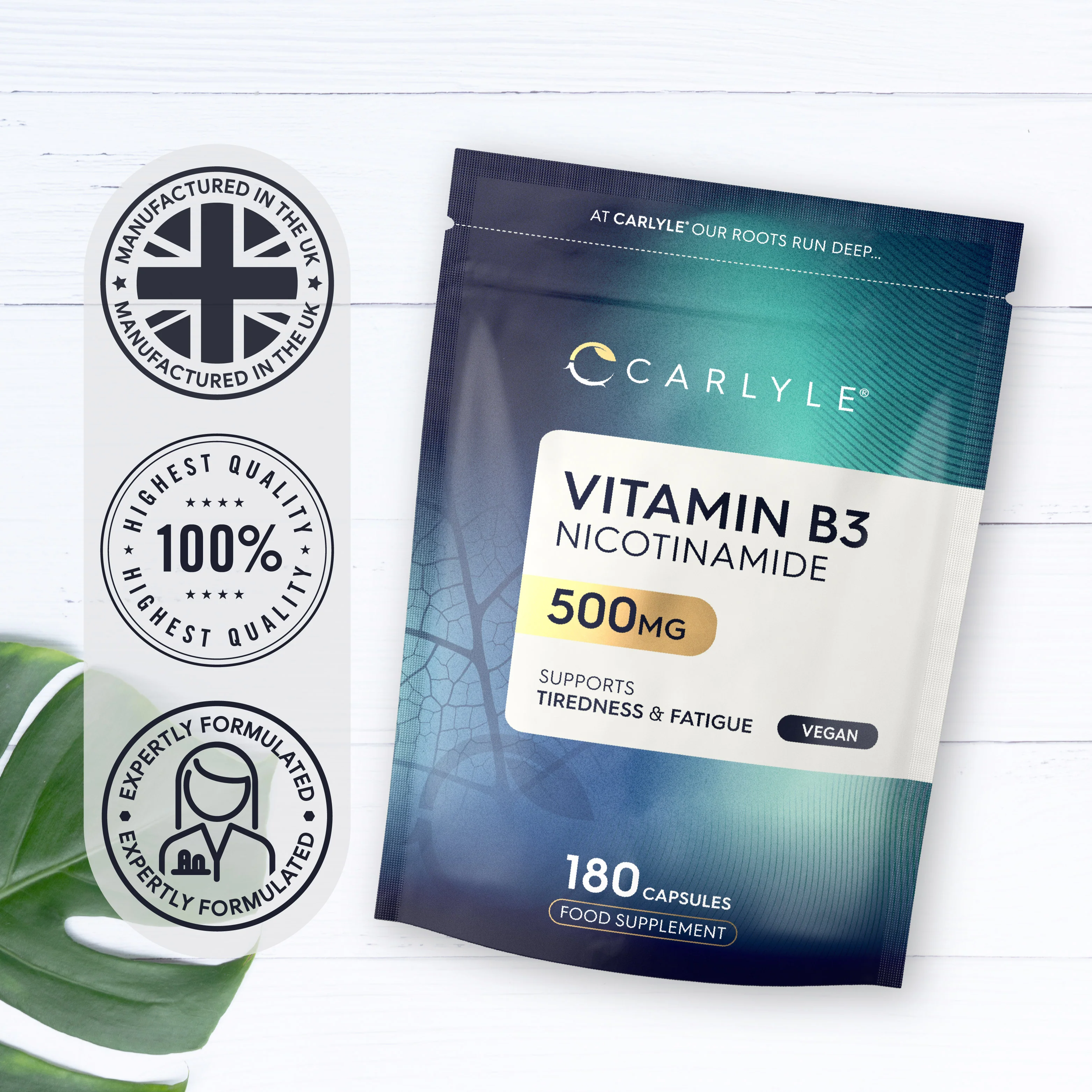 Vitamin B3 Niacin 500 mg | 180 Capsules - Image 5