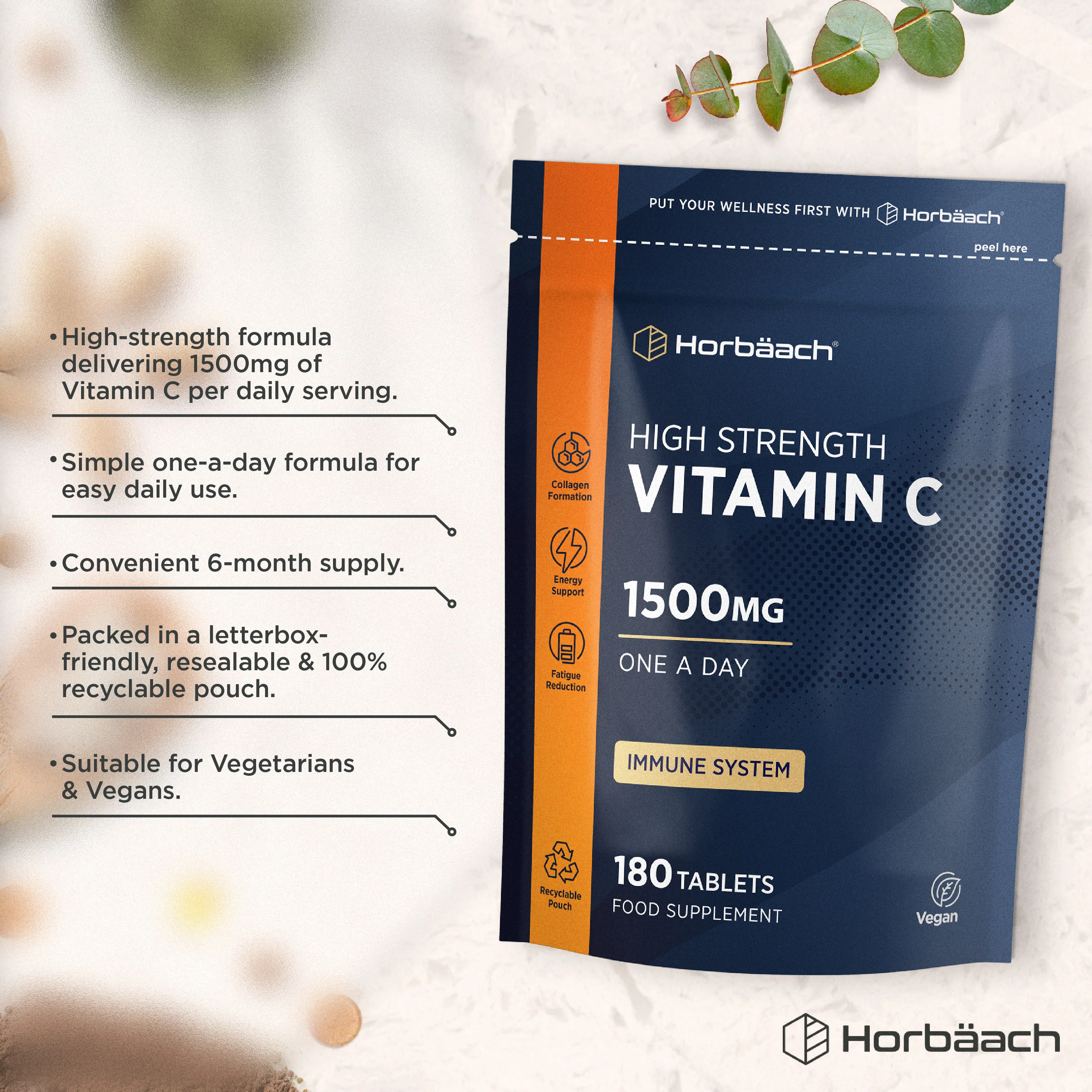 Vitamin C 1500 mg | 180 Tablets - Image 2