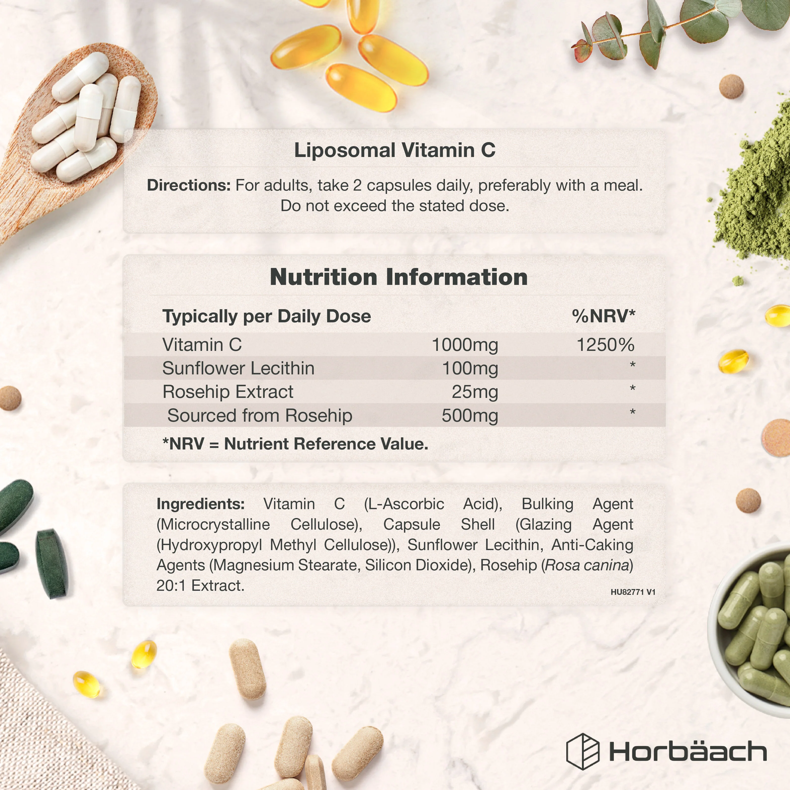 Liposomal Vitamin C 1000 mg with Rosehip and Lecithin | 180 Capsules - Image 3