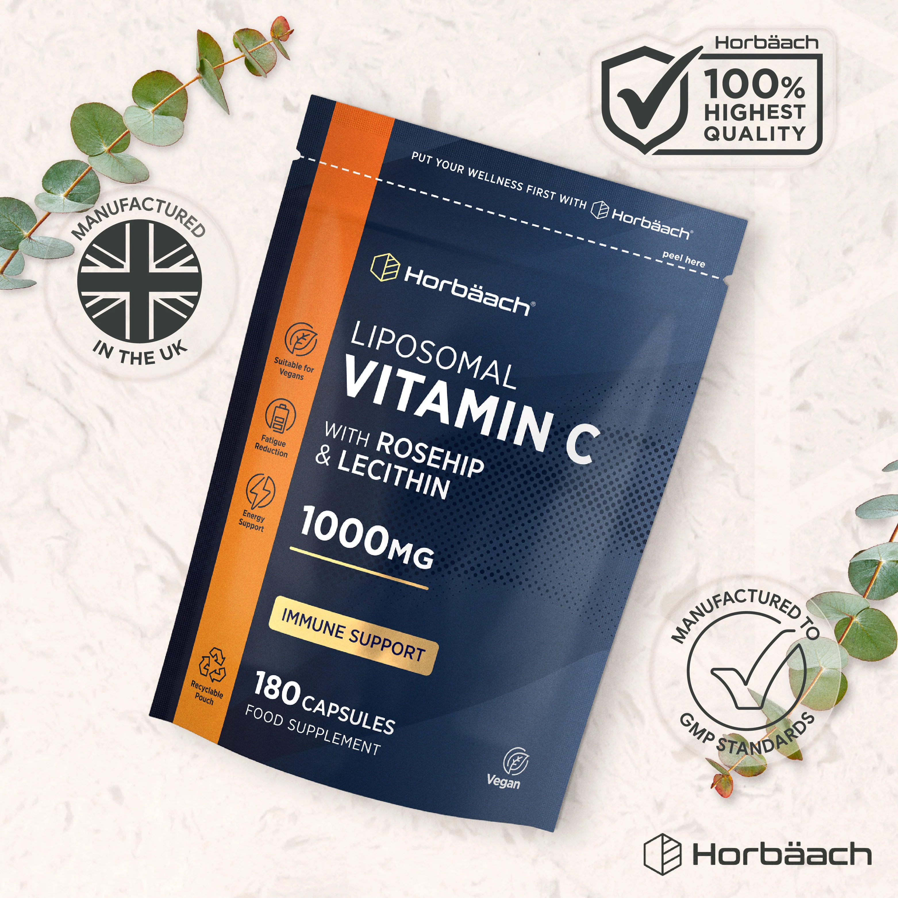 Liposomal Vitamin C 1000 mg with Rosehip and Lecithin | 180 Capsules - Image 6