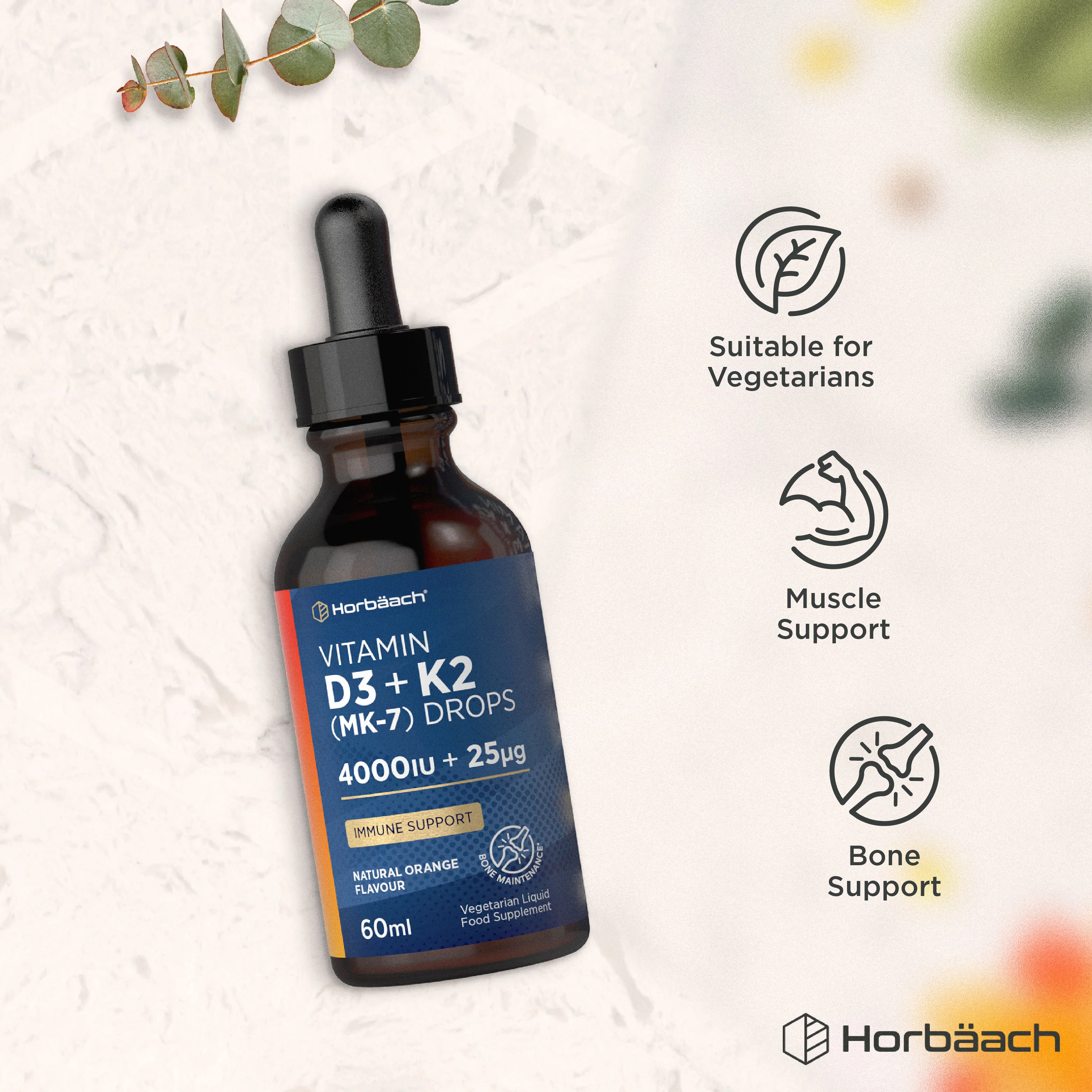 Vitamin D3 4000 IU & K2 MK7 25 µg Liquid | 60 ml - Image 4