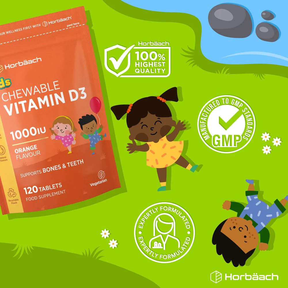 Vitamin D3 for Kids 1000 iu | 120 Chewable Tablets - Image 5