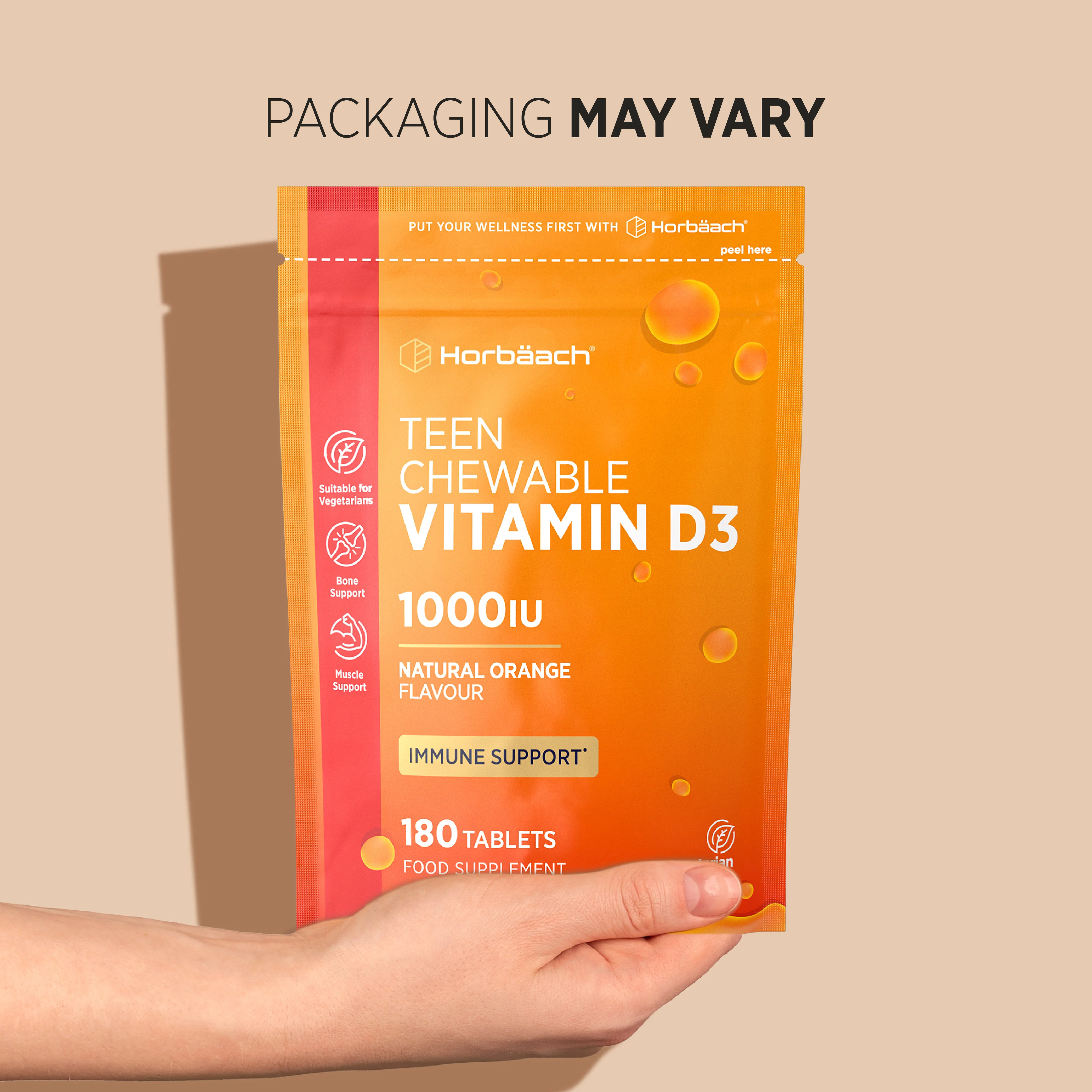 Vitamin D3 for Teens 1000 IU | 180 Chewable Tablets - Image 5