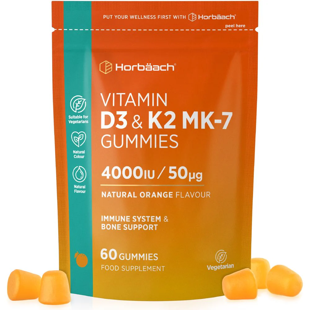 Vitamin D3 K2 4000iu + 50ug | 60 Gummies