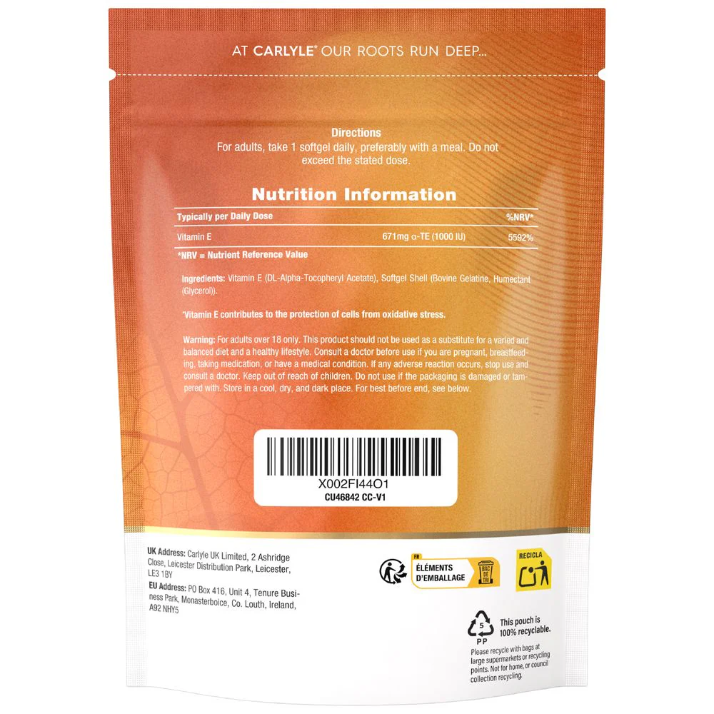 Vitamin E 1000iu | 30 Softgels | By Carlyle - Image 3