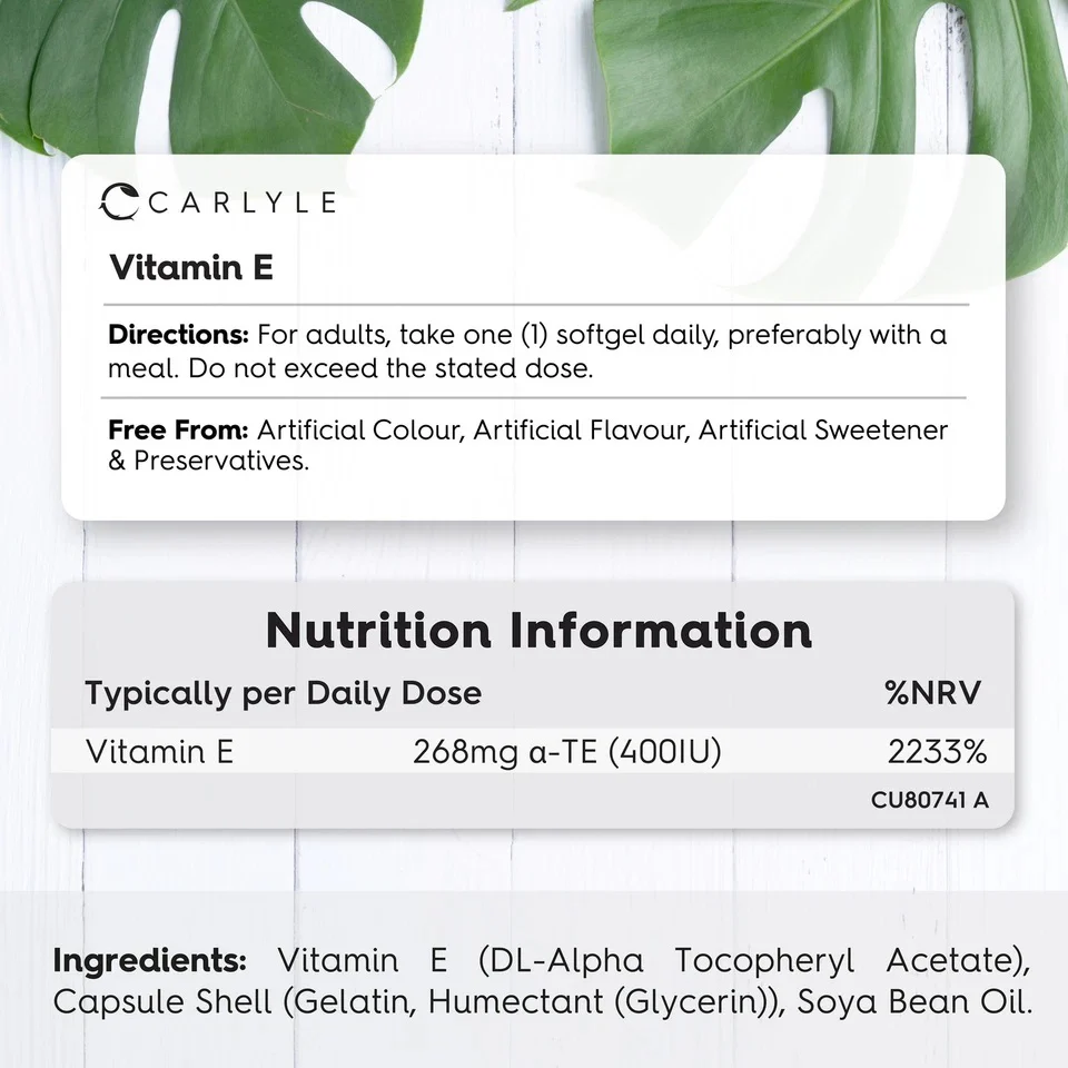 Vitamin E 400 IU | 60 Softgels - Image 3