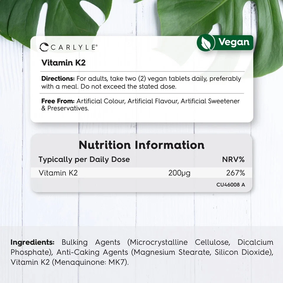 Vitamin K2 MK7 200 µg | 180 Tablets - Image 3
