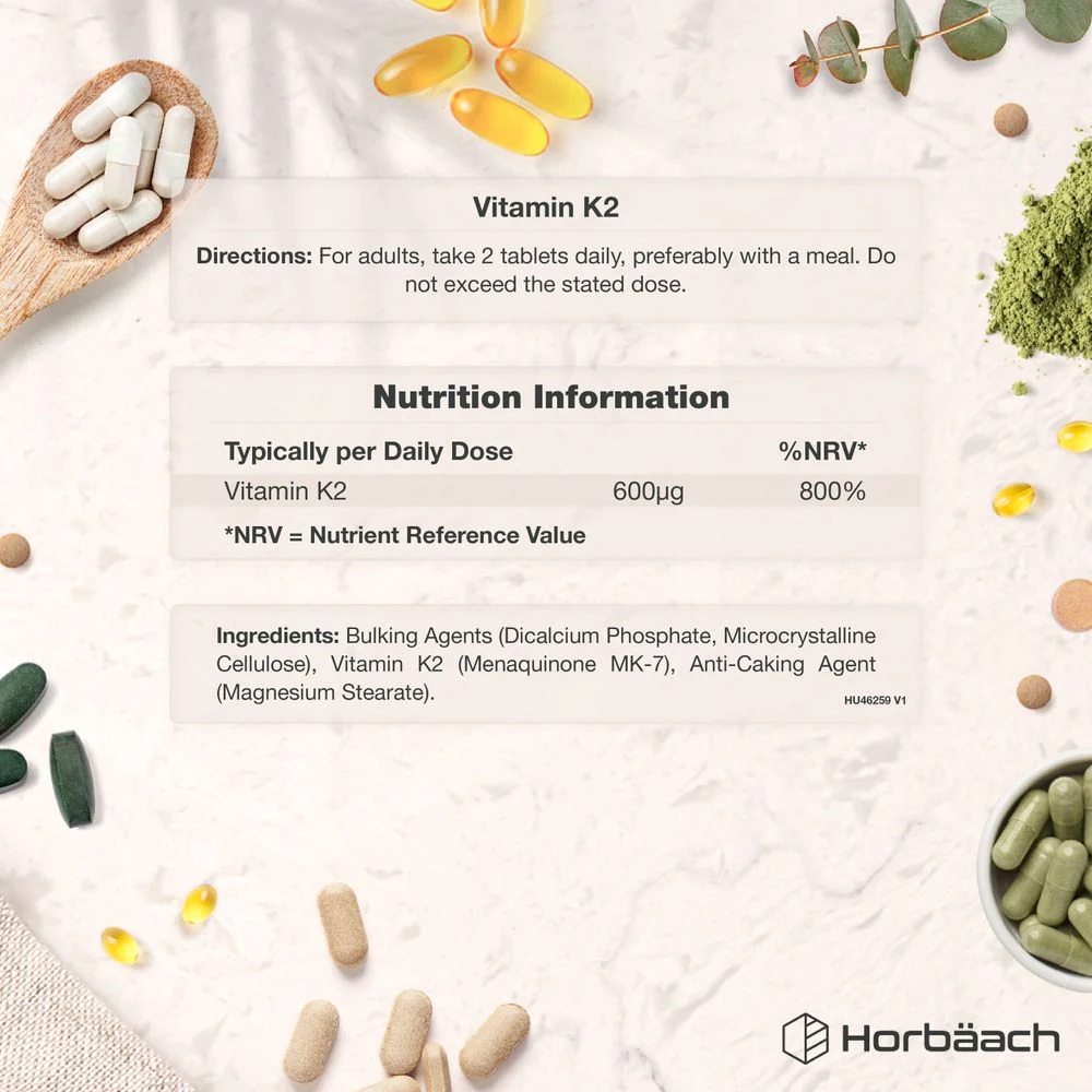 Vitamin K2 MK7 600 ug | 120 Tablets - Image 3