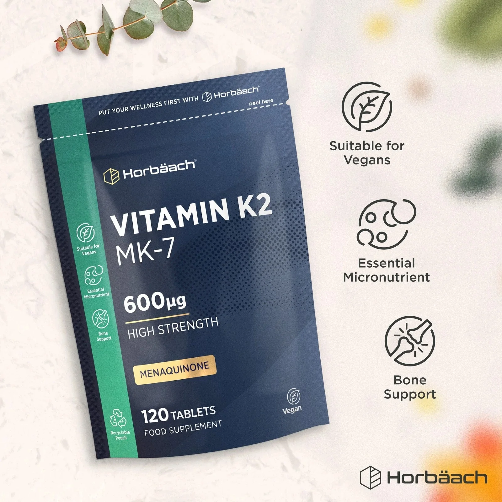 Vitamin K2 MK7 600 ug | 120 Tablets - Image 6