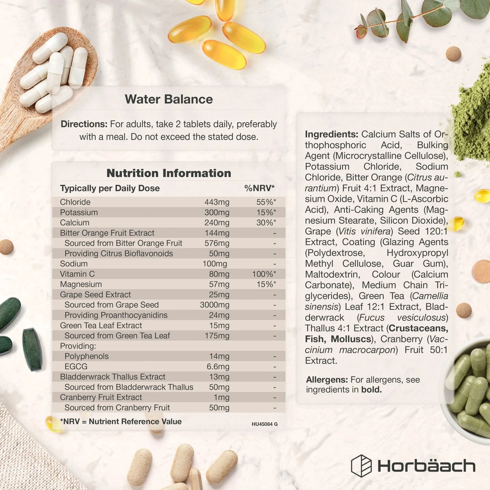 Water Tablets | Electrolyte Balance | 120 Tablets - Image 3