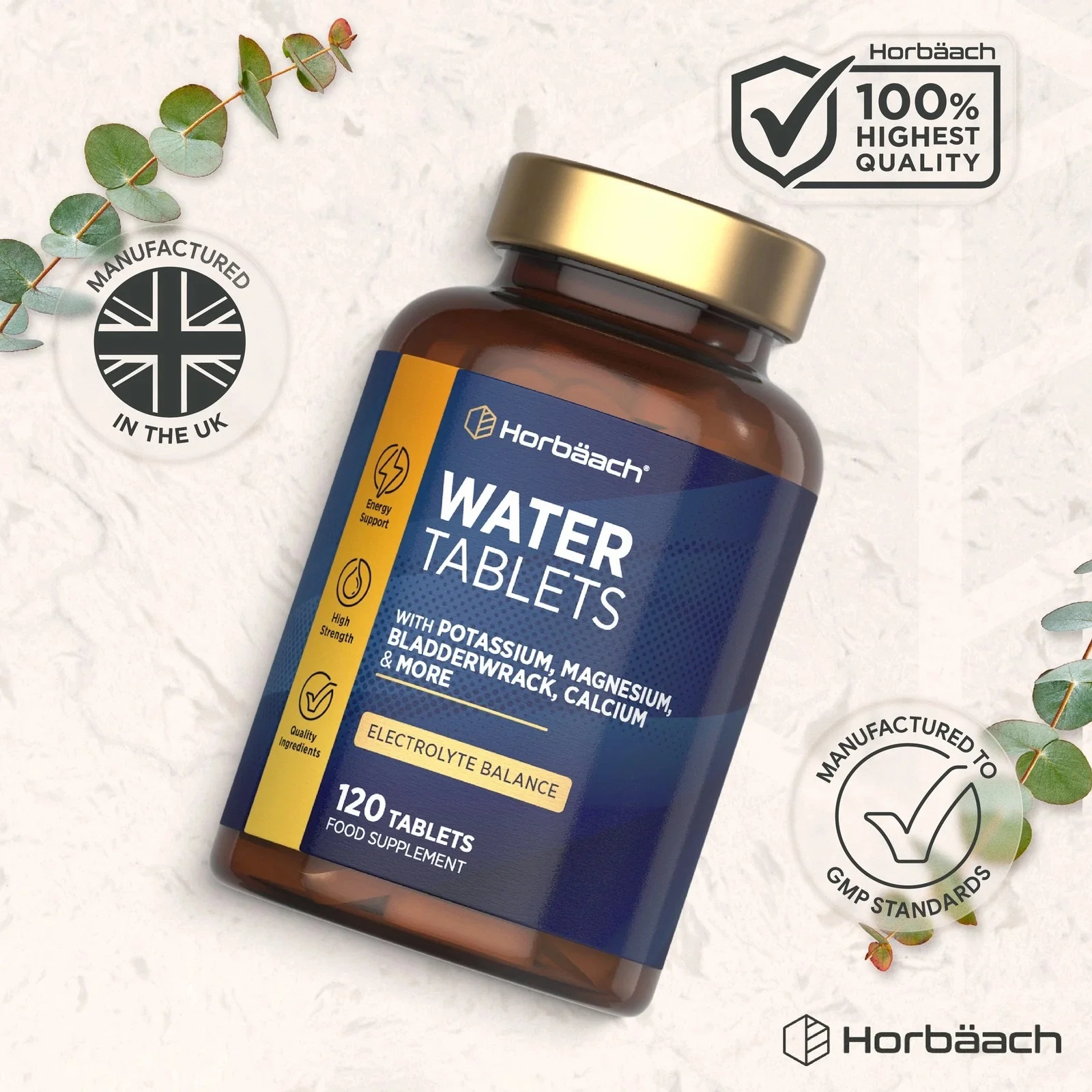Water Tablets | Electrolyte Balance | 120 Tablets - Image 6
