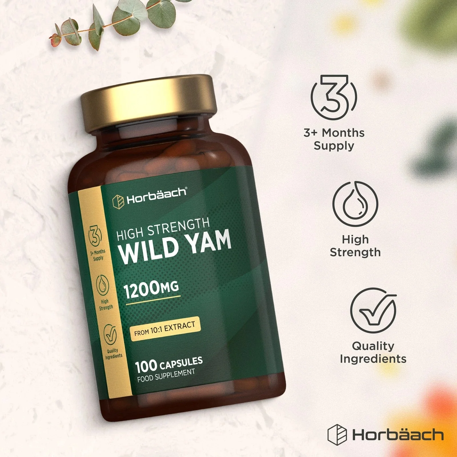 Wild Yam 1200 mg | 100 Capsules - Image 5
