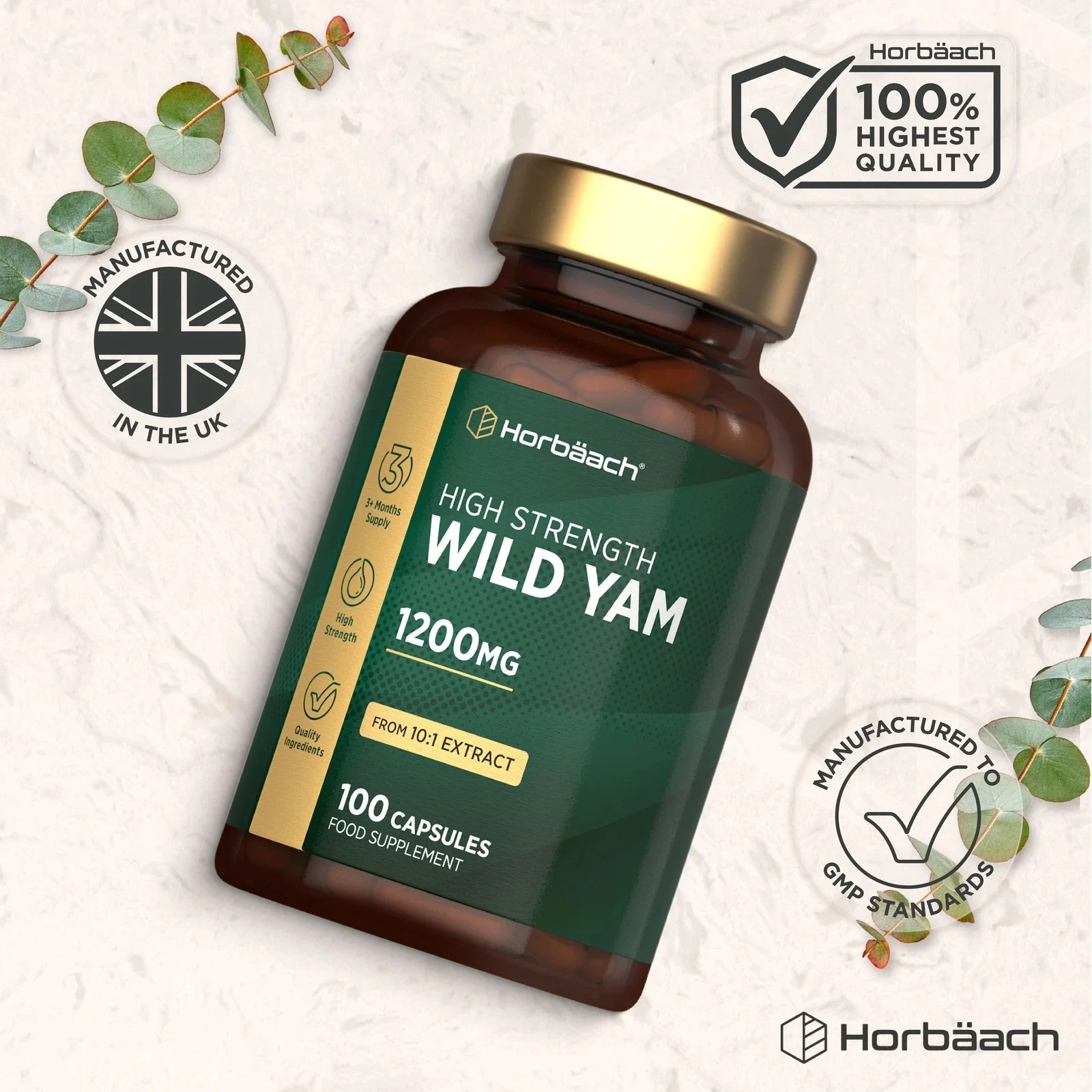 Wild Yam 1200 mg | 100 Capsules - Image 6
